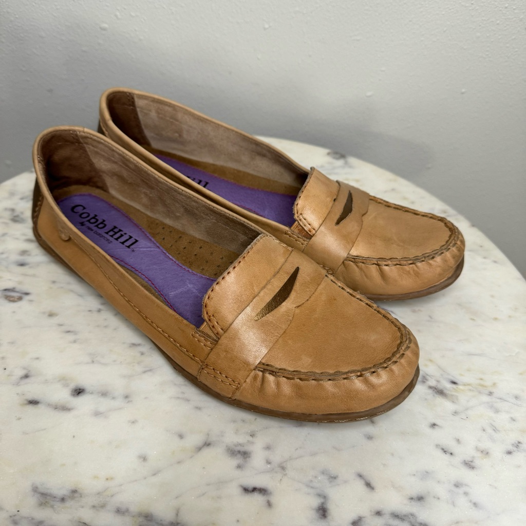 Cobb Hill Loafers Size 8.5m Tan Leather Shoes